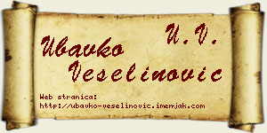 Ubavko Veselinović vizit kartica